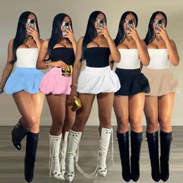 Skirts Mini Skirt Cute Sexy Dress Y2K Streetwear 2024 Women Fashion Summer Clothes High Waist Pencil Short Bubble Pleated