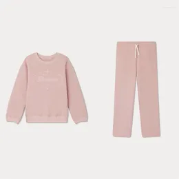 Clothing Sets EnkeliBB Quality Brand Kids Girls Autumn Sweatshirt And Pants Matching Pink Outfits
