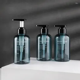 Liquid Soap Dispenser Refillable Shampoo Conditioner Body Wash Set Printed Letters Bathroom Bottle Shower Pump Dispen
