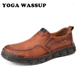 Casual Schuhe Yoga Wassup-Men's atmungsaktive Lederlaafer Luxus Business Handgefertigte Marke Boat Größen 38-48