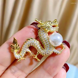Brooches 2024 Chinese Dragon Corsage Fashion Animal For Men And Women Suit Jacket Pins High-grade Zodiac Broche Holiday Gift