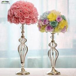 Candle Holders 8Pcs/Lot Metal Flowers Vases Table Wedding Centrepieces Candlestick For Wedding/Home Decor Candelabra GZT061