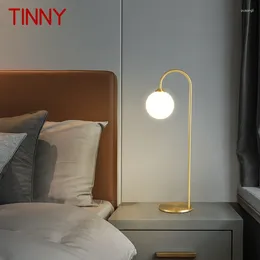 Table Lamps TINNY Contemporary Brass Lamp LED Gold Copper Desk Decor Lighting For Modern Home Study Bedroom