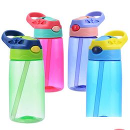 Water Bottles 450Ml Plastic Kids Bottle Sippy Cup Bpa Leak Proof Wide Mouth With Lid And Spill Drop Delivery Home Garden Kitchen Dinin Ottgl