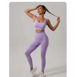 Lu Align Set ZOEYEAR Seamless Yoga Women Beauty Back Sports Bra+ Hip Lifting Leggings Workout Breathable Fiess Set Gym Clothing LL Woman
