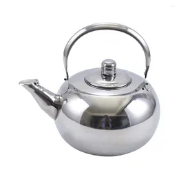 Water Bottles Silver Stainless Steel LingLong Teapot With Philtre Screen For Brewing Tea And Household Boiling Water-1PCS