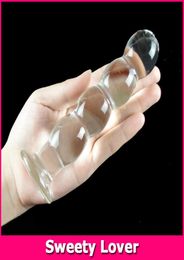 New Glass Sex Toys Glass Penis Pyrex Crystal Anal Butt Plug Dildo Glass Anal Beads for Men Women Gay Lesbian Sex Products 179018411968