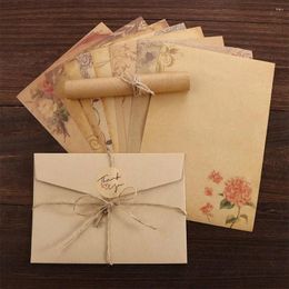Gift Wrap Invitation School Supplies Craft Paper With Rope Kraft Old Europe Style Letter Pad Writing Retro Vintage Envelope