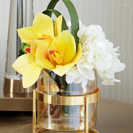 Vases Vase Glass Transparent Ornaments Living Room Flower Arrangement Dried Dining Table Decoration Home Decorations