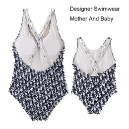 kids Designer Clothes Parent Child Sets Parent-child Swimwear Baby Swimsuit New Women Girls Swimming Costume One Pcs Letters Beach Biki Bikini