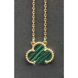 2024 Luxurious quality 1.5cm pendant necklace with nature stone and malachite for women wedding Jewellery gift have normal box q10
