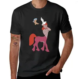 Men's Polos Bird Hat Centaurette T-Shirt Tops Animal Prinfor Boys Summer Clothes Hippie