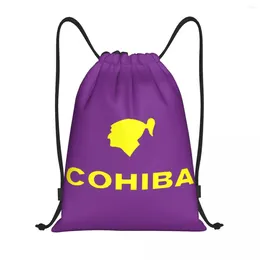 Storage Bags Custom Yellow Cohibas Drawstring Bag Women Men Portable Gym Sports Sackpack Cuba Training Backpacks