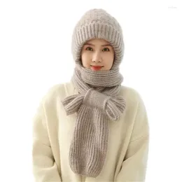 Blankets Ear Protection Scarf Soft Hooded Scarves Fashionable Hat For Girls Beanies Cold Weather Travelling Hiking Blanket