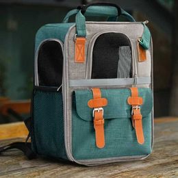 Pet Carrier Bags Shoulder capacity pet dog breathable backpack large folding cat double travel animal transport carrier bag