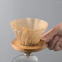 Table Mats Hand-Brewed Coffee Philtre Cup Holder Walnut Wood Origami Wooden Barista Tool