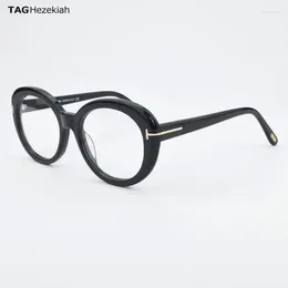 Sunglasses Frames High Quality Vintage Acetate Round Eyeglass Frame Men Myopia Prescription Glasses Women Retro Optical Eyewear