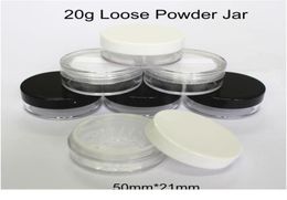 30pcslot 20g Empty Loose Powder Jar With Sifter Puff 20ml Plastic Compact Makeup Case Tools Containers Pot Trave qylhAI1614047