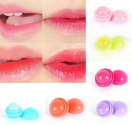 3D Makeup Round candy color Moisturizing lip balm Natural Plant Sphere lip gloss Lipstick Fruit Embellish lip smacker6297885