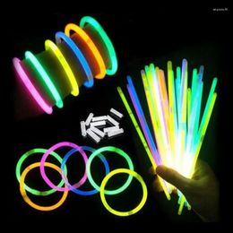 Party Decoration 50/25PCS Fluorescence Light Glow Sticks Bracelets Necklaces Neon For Wedding Bright Colourful Stick
