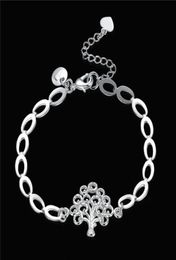 Women039s Sterling Silver Plated Tree of life pendant Charm Bracelet GSSB574 fashion 925 silver plate jewelry bracelets8420303