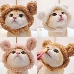 Dog Apparel Cute Cat Hat Pet Costume Accessories Plush Cap For Small Large Dogs Kitten Puppy Winter Warm Supplies Chihuahua