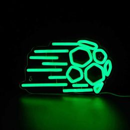 LED Neon Sign Chi-buy LED n Football USB Powered n Signs Night Light 3D Wall Art Game Room Bedroom Living Room Decor Lamp Signs