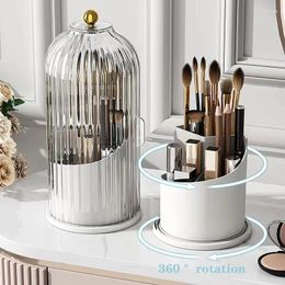 Bottles Makeup Storage Box 360 Degree Rotating Brush Holder Transparent Cosmetic Display Boxs Vanity Top