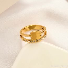 Rings Luxury Ring Classic Style Charm Diamond Ring 18K Gold Plated jewelry Women Love Gift Ring Copper Ring