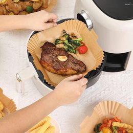 Baking Tools 20/24CM Disposable Air Fryer Paper Liner With Handle Non-Stick Food Grade Parchment Oil-Proof Accesorios