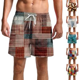 Men's Shorts Male Spring And Summer Color Beach Pants Drawstring Elastic Waist Breathable Soft Short Daily Mens Yoga