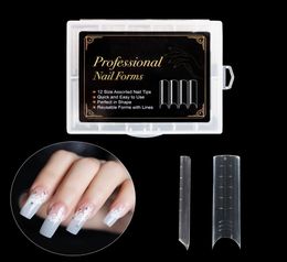 120pcs box Clear Nail Tips Forms Mold Full Cover French Quick Building Gel Nail Extension DIY Nails Accessoires Manicure Tools8653221