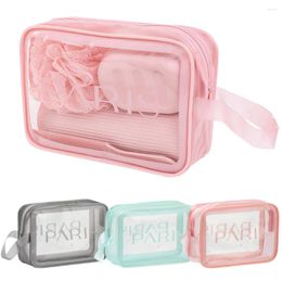 Storage Bags Transparent Make Up Pouches Wash PVC Cosmetic Clear Makeup Cases Beautician Holder
