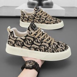 Casual Shoes Designer Men Prints Male Sneakers Canvas For Trendy Street Skateboard Spring Autumn Lace Footwear