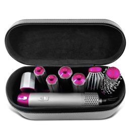 Electric Hair Dryer Leather Box Curling Irons 7 In 1 One Step Volumizer Rotating Curler Comb Brush Dryers For Styling Tool Drop Delive Otacj