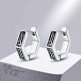 Charm Vnox Cool Geometric Hoop Earrings for Men Women Anti Allergy Stainless Steel Gothic Ear Gifts Jewelry Y240531IZGU