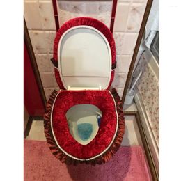 Toilet Seat Covers Fyjafon Cover Lace Warmer Thicken Bowl WC Soft Comfortable Overcoat Case