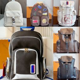 New High quality designer bag Men and women backpack fashion schoolbag letter logo Flip open and close Adjustable shoulder strap Large capacity Leather Laptop bag