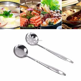 Spoons 2Pcs Stainless Steel Large Soup Spoon Ladle Skimmer Colander Philtre Kitchen Tool YH65