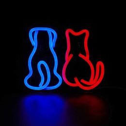 LED Neon Sign Chi-Buy 1PC Dog Friends Shape LED n Sign USB Powered For Bedroom Room Wall Decoration n Light Signs Suitable For Holiday