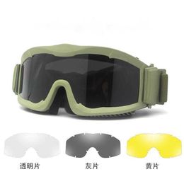Sports Tactical Goggles Outdoor Full Frame Military proof and Glasses CS Military Edition Windproof and Sandproof Glasses mens sunglasses designer brands