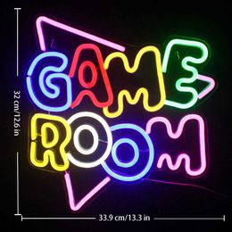 LED Neon Sign Gamern Game Room Large n Color LED Light for Game Area Party Decoration Bedroom Game Wall Lighting Sign Gift for Men