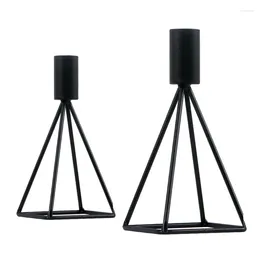 Candle Holders Metal Taper Candlestick Set Of 2 Black Holder For Candles Table 3 Options