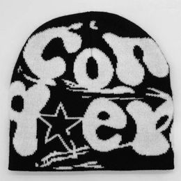 Berets Slouchy Cotton Winter Warm Skull Knitted Beanie Y2k Accessories