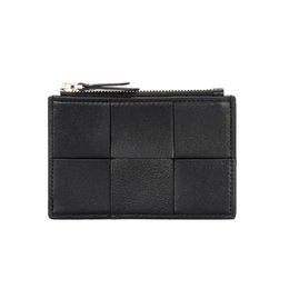 Wallets Coin Purse Women's Sheepskin Braided Short New Small Wallet Multi-Card Position Document Bag Leather Fashion Small Card Ho 250s