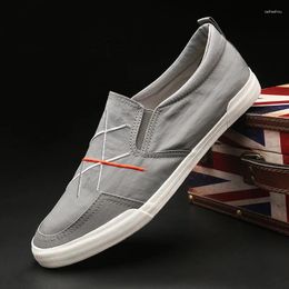 Casual Shoes Fashion Sneakers Vintage Male Canvas Footwear Men Breathable Flat Loafer Driving Lazy BE-95