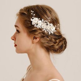 Hair Clips Wedding Comb Hairpin Headbands Bridal Pearl Flower Clip Bride Jewellery Bridesmaid Accessories