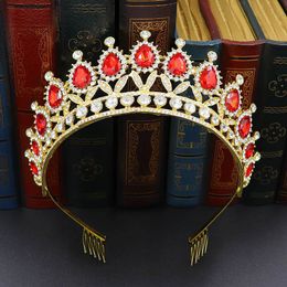 Headpieces Silver Gold Crystals Wedding Shinning Beaded Bridal Tiaras Rhinestone Head Pieces Headband Hair Accessories Crown
