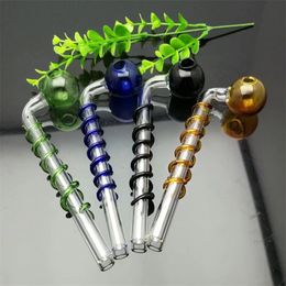 Colour two rounds of cigarettes , Wholesale Glass bongs Oil Burner Glass Pipes Water Pipe Oil Rigs Smoking Free Shipping