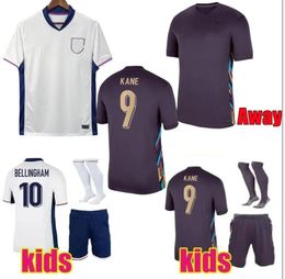 2024 25 Kids Kits Football Kits Englands Soccer Courcer Saka Foden Bellingham Rashford England Kane Sterling Grealish National Element Kit Kit